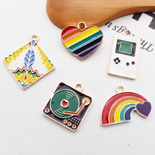 Zinc Alloy Enamel Pendants DIY nickel lead & cadmium free Sold By Bag