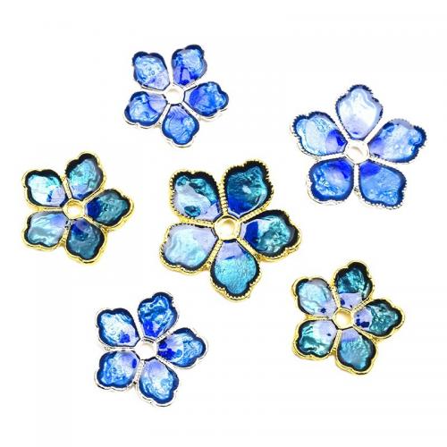 Hair Accessories DIY Findings Zinc Alloy Flower & enamel nickel lead & cadmium free Sold By Bag