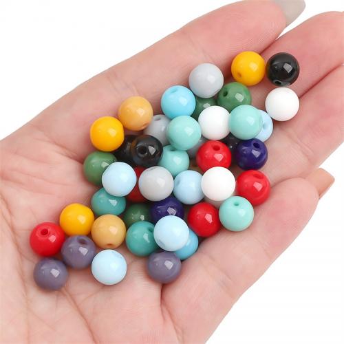 Abalorios de Cristal, Vidrio, Esférico, Bricolaje, más colores para la opción, 8mm, agujero:aproximado 1mm, 20PCs/Bolsa, Vendido por Bolsa