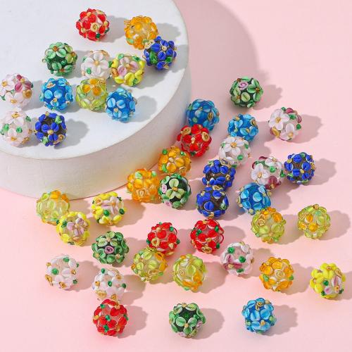 Handgewickelte Perlen, Lampwork, rund, DIY, keine, 12mm, Bohrung:ca. 1mm, verkauft von PC