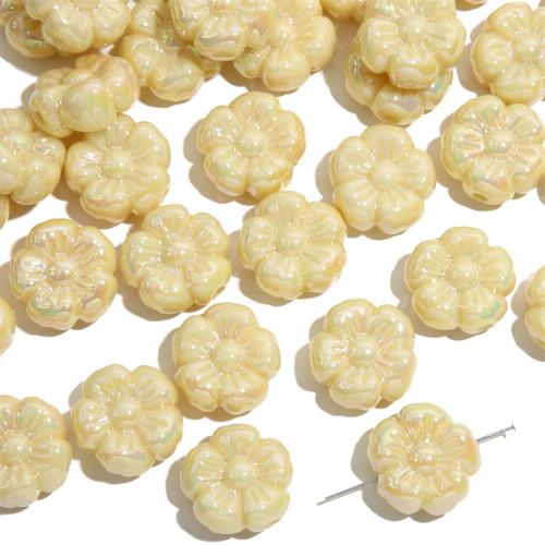 Plated Acrylic Beads Flower DIY 19mm Approx 2.5mm Sold By Bag