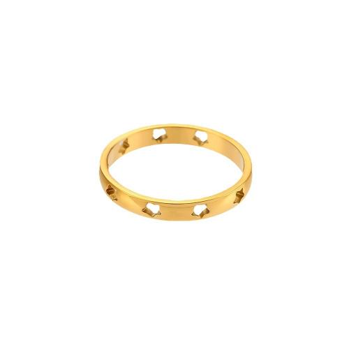 Bague en acier inoxydable, Acier inoxydable 304, Plaqué or 18K, bijoux de mode & normes différentes pour le choix & pour femme & creux, protéger l'environnement, sans nickel, plomb et cadmium, wide:3mm, Vendu par PC