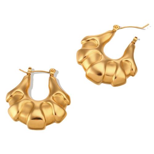 Acier inoxydable Levier Retour Earring, acier inoxydable 316L, Plaqué or 18K, bijoux de mode & pour femme, protéger l'environnement, sans nickel, plomb et cadmium, 30.70x9.80mm, Vendu par paire