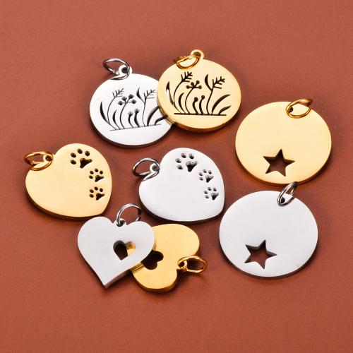 Stainless Steel Pendants 304 Stainless Steel plated DIY Sold By Bag