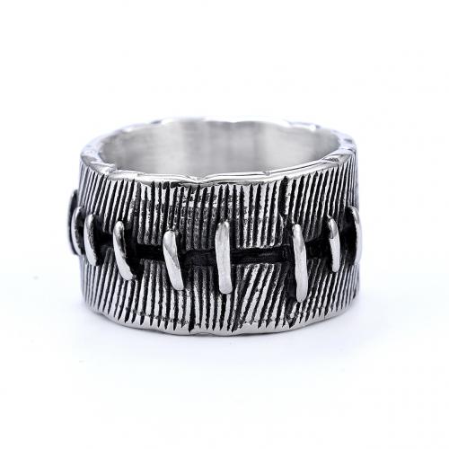 Titanium Staal Finger Ring, gepolijst, Vintage & verschillende grootte voor keus & voor de mens, Gat:Ca 3.2mm, Maat:7-14.5, Verkocht door PC