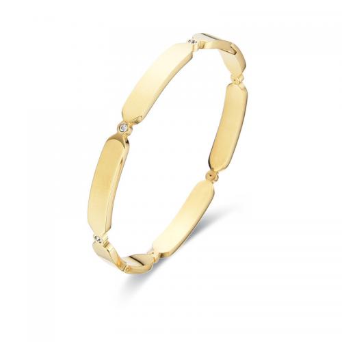 Bracelet en acier inoxydable, Acier inoxydable 304, bijoux de mode & pour femme & avec strass, plus de couleurs à choisir, Diamètre intérieur:Environ 61x51mm, Vendu par PC