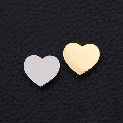 Stainless Steel Beads 304 Stainless Steel Heart plated DIY Sold By PC