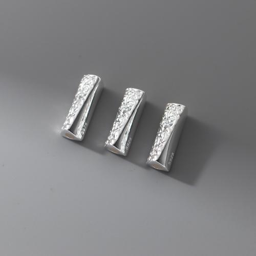 925 sterling ezüst gyöngy, 925 Ezüst, galvanizált, DIY, ezüst, 15x5mm, Lyuk:Kb 2.3mm, Által értékesített PC