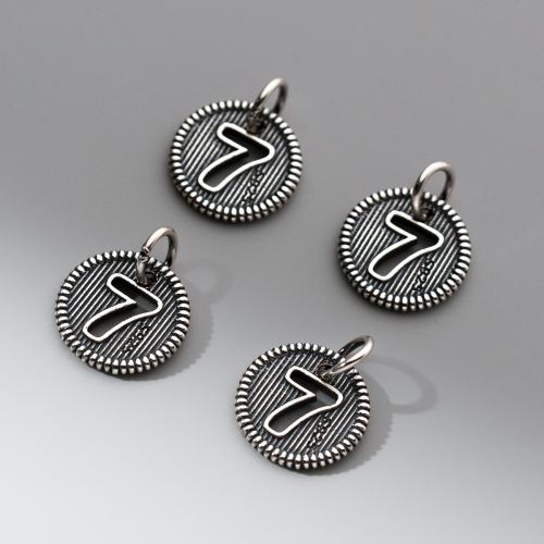 Pendentif en argent Sterling 925, DIY & émail, couleur originale, 12mm, Vendu par PC