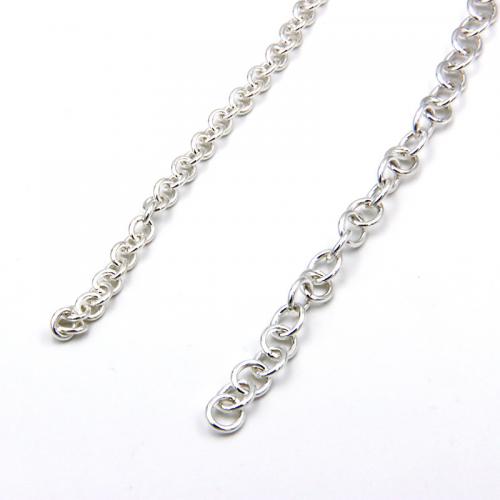 Catene d'argento Sterling, 925 argento sterlina, lucido, DIY & formato differente per scelta & catena Rolo, Venduto da sol