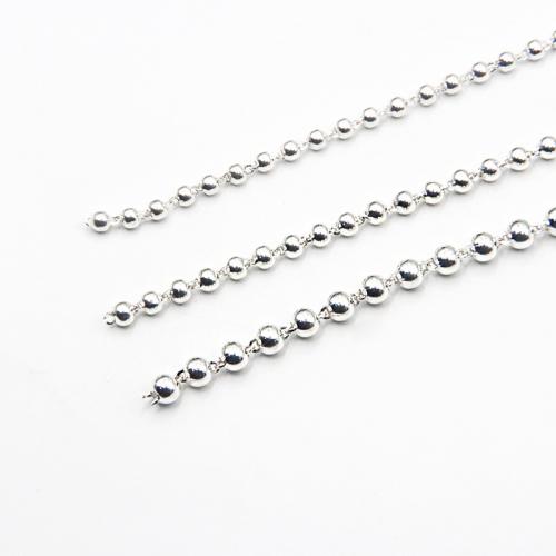 Catene d'argento Sterling, 925 sterline d'argento, lucido, DIY & formato differente per scelta & Ball chain, argento, Venduto da sol