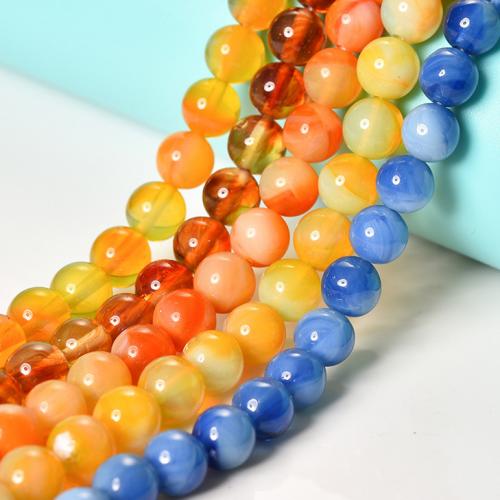 Handgemaakte Lampwork Beads, Ronde, DIY & verschillende grootte voor keus, meer kleuren voor de keuze, Verkocht door Strand