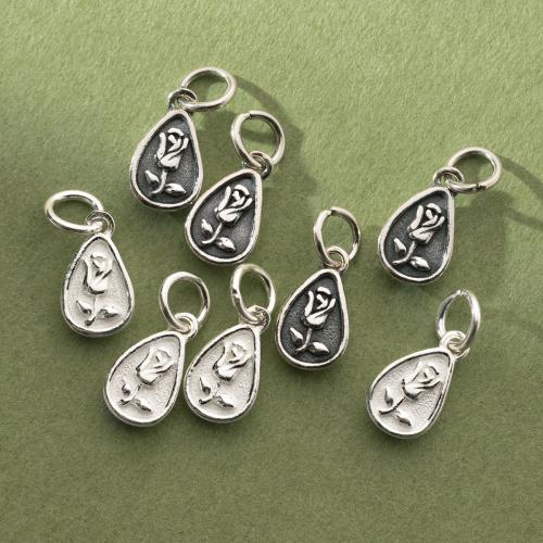 925 فضة قلادة, ديي, المزيد من الألوان للاختيار, 11x7x3mm, تباع بواسطة PC