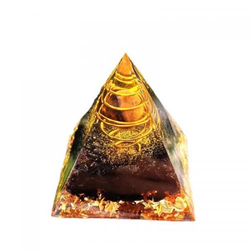 Resin Pyramid Decoration with Gemstone Pyramidal epoxy gel Sold By PC