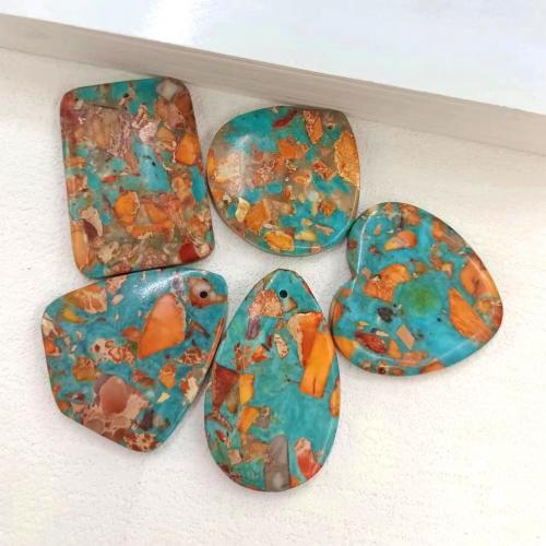 Natural Imperial Jasper Pendants Impression Jasper polished & DIY Sold By PC