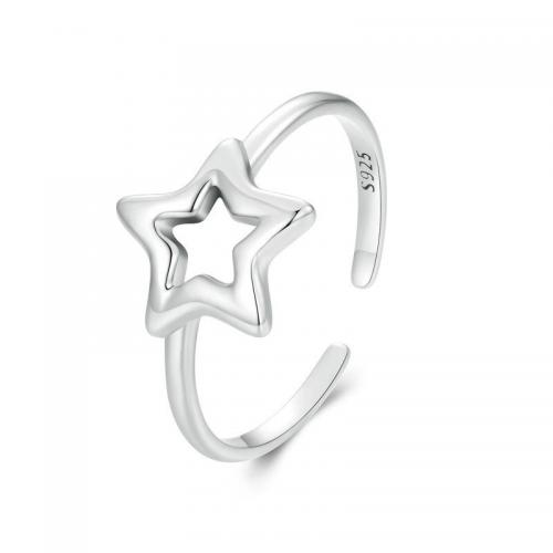 Sterling Silver Jewelry Finger Ring, 925 Sterling Silver, Star, jewelry faisin & do bhean, nicil, luaidhe & caidmiam saor in aisce, Méid:8, Díolta De réir PC