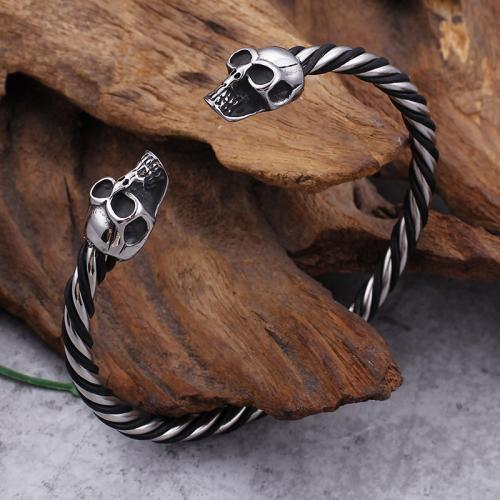 Titanium armbanden, Titanium Staal, mode sieraden & verschillende stijlen voor de keuze & voor de mens, oorspronkelijke kleur, nikkel, lood en cadmium vrij, Diameter: 64mm, width :4.5mm., Verkocht door PC