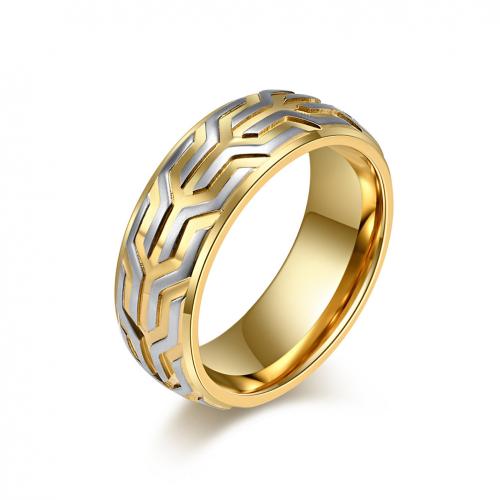 Anillo de dedo de acero inoxidable, acero inoxidable 304, Joyería & diverso tamaño para la opción & para hombre, más colores para la opción, libre de níquel, plomo & cadmio, Vendido por UD