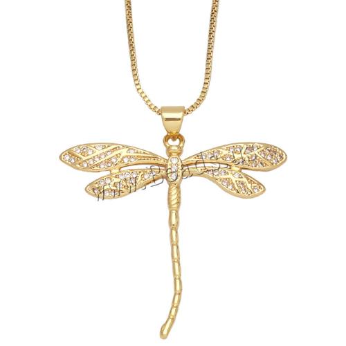 Cubic Zircon Micro Pave Brass Necklace with 1.97 extender chain gold color plated & micro pave cubic zirconia golden nickel lead & cadmium free Length 16.93 Inch Sold By PC