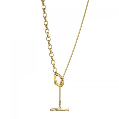 Cadena Suéter, Partículas de acero, 18K chapado en oro, Joyería & para mujer, libre de níquel, plomo & cadmio, longitud aproximado 83 cm, Vendido por UD