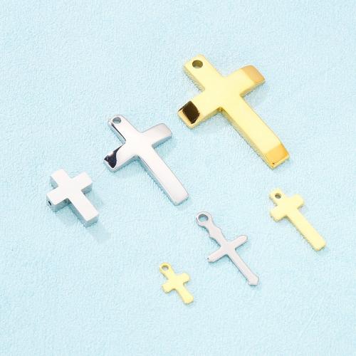 Stainless Steel Cross Pendants 304 Stainless Steel plated DIY nickel lead & cadmium free Sold By PC