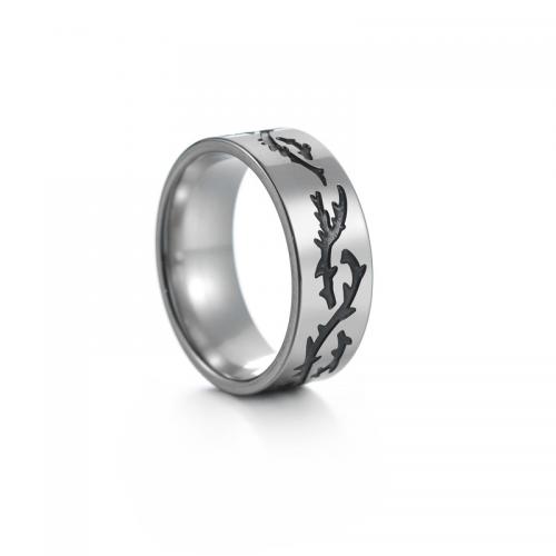 Edelstahl Ringe, 304 Edelstahl, poliert, Modeschmuck & unisex & verschiedene Größen vorhanden, originale Farbe, frei von Nickel, Blei & Kadmium, wide:0.8cm, verkauft von PC