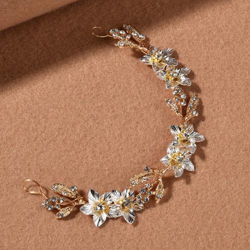 Headband Zinc Alloy with Rhinestone fashion jewelry & for woman & with rhinestone nickel lead & cadmium free Length Approx 19-20 cm Sold By PC