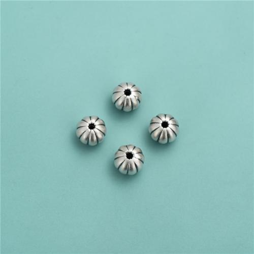 925 sterling ezüst gyöngy, 925 Ezüst, Görögdinnye, DIY, 7mm, Lyuk:Kb 1.5mm, Által értékesített PC