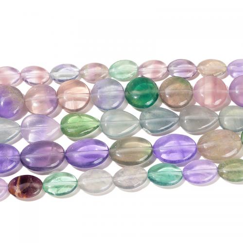 Perles de fluorite, Fluorite colorée, poli, style folk & DIY & styles différents pour le choix, Vendu par brin