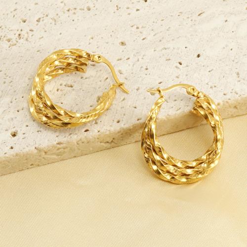 Cruach dhosmálta Lever Back Earring, 304 Cruach dhosmálta, 18K ór plátáilte, jewelry faisin & do bhean, órga, 30x25mm, Díolta De réir Péire