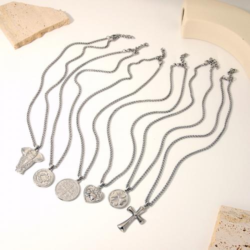 Edelstahl Schmuck Halskette, 304 Edelstahl, mit Verlängerungskettchen von 5cm, Modeschmuck & verschiedene Stile für Wahl & für den Menschen, Länge ca. 55 cm, verkauft von PC