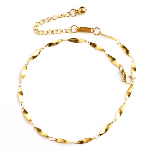 Roestvrijstalen Anklet, 304 roestvrij staal, met 5CM extender keten, plated, voor vrouw, meer kleuren voor de keuze, Lengte Ca 25.5 cm, Verkocht door PC