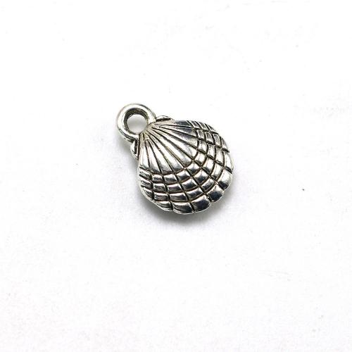 Zinc Alloy Pendants Shell antique silver color plated vintage & DIY nickel lead & cadmium free Approx Sold By Bag