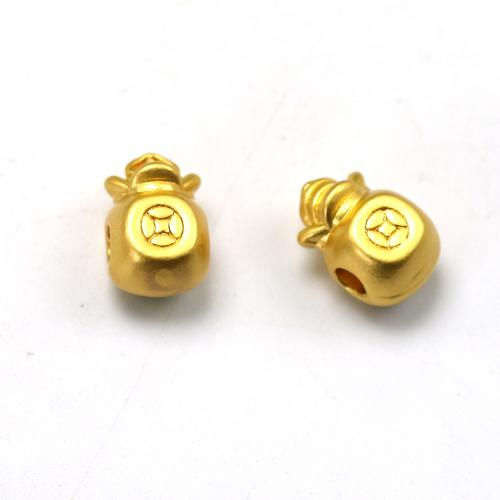 Zinc Alloy Spacer Kralen, Geldbuidel, gold plated, DIY, nikkel, lood en cadmium vrij, 9x14x8mm, Ca 100pC's/Bag, Verkocht door Bag