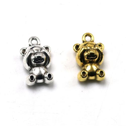 Zinc Alloy Animal Pendants Bear plated vintage & DIY nickel lead & cadmium free Approx Sold By Bag