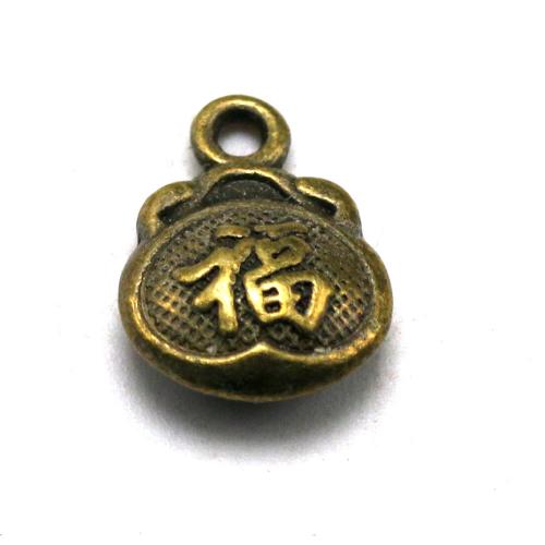 Pendentifs en alliage de zinc, Plaqué de couleur de bronze antique, Vintage & DIY, protéger l'environnement, sans nickel, plomb et cadmium, 13x10x4mm, Environ 100PC/sac, Vendu par sac