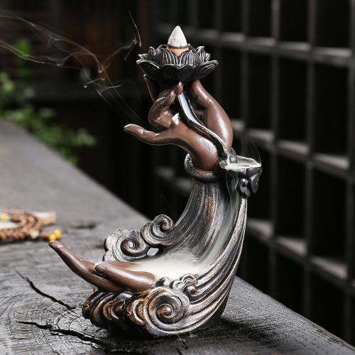 Backflow Incense Burner Resin half handmade for home and office & durable Sold By PC