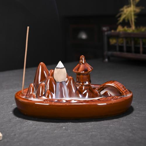 Backflow Incense Burner Porcelain handmade for home and office & durable & multifunctional Sold By PC