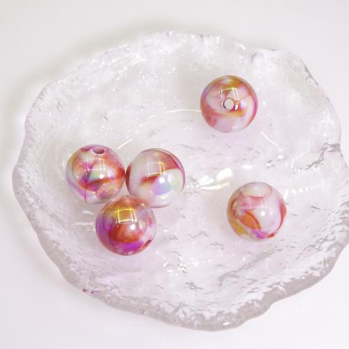 Acrylic Jewelry Beads Round plated DIY 16mm Approx Sold By Bag