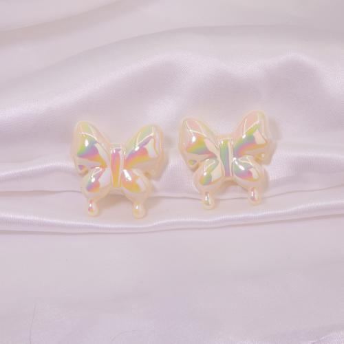 Resin Jewelry Beads Butterfly plated DIY Approx Sold By Bag