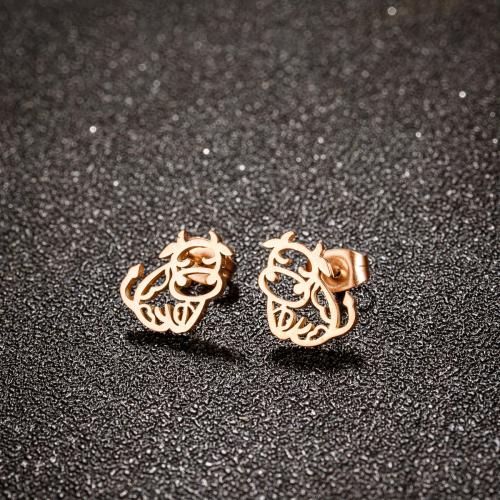 Cruach dhosmálta Graí Earrings, 304 Cruach dhosmálta, MBó, jewelry faisin & do bhean, dathanna níos mó le haghaidh rogha, 12x9mm, Díolta De réir Péire