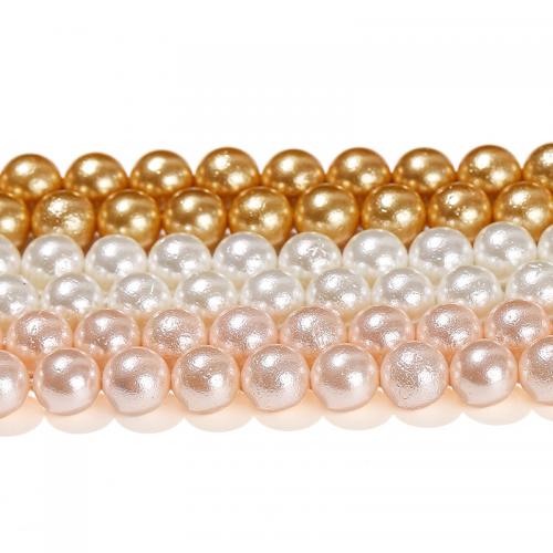 South Sea Shell Beads Shell Pearl Round polished DIY Sold By Strand