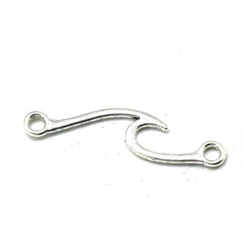 Zinc Alloy Connector antique silver color plated vintage & DIY & 1/1 loop nickel lead & cadmium free Approx Sold By Bag