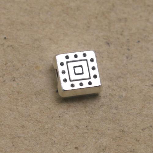 Zinc Alloy Spacer Beads Square antique silver color plated vintage & DIY nickel lead & cadmium free Approx Sold By Bag