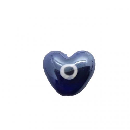 Porcelain Jewelry Beads Heart DIY & evil eye pattern Approx 2mm Approx Sold By Bag