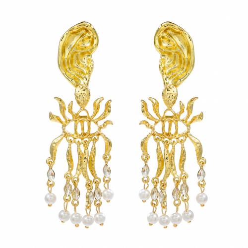 Zinc Alloy Stud Earring with Plastic Pearl fashion jewelry & for woman gold nickel lead & cadmium free Sold By Pair