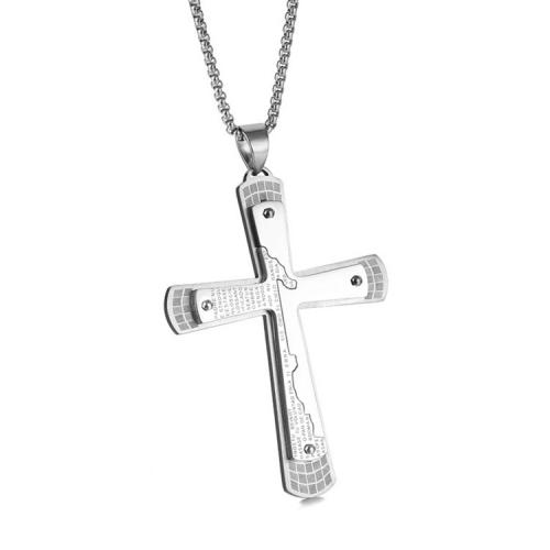 Fashion Stainless Steel Jewelry Sets 304 Stainless Steel Cross polished Unisex Sold By PC