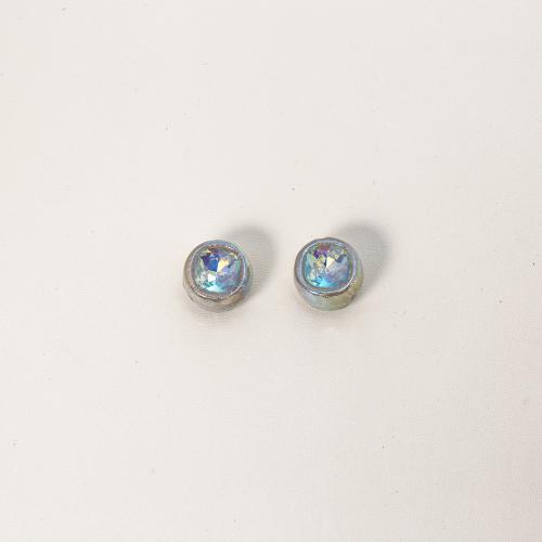 Perline in plastica ABS, ABS plastica, Cerchio, placcato, DIY & Micro spianare cubic zirconia, nessuno, 16mm, Appross. 50PC/borsa, Venduto da borsa