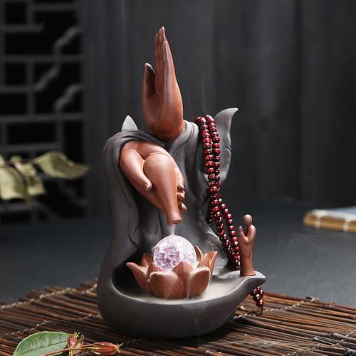 Backflow Incense Burner Purple Clay handmade for home and office & durable & multifunctional Sold By PC