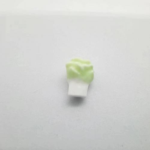 Abalorios de Porcelana, Col chino, Bricolaje, verde, 10x7.30mm, agujero:aproximado 2.5mm, aproximado 100PCs/Bolsa, Vendido por Bolsa